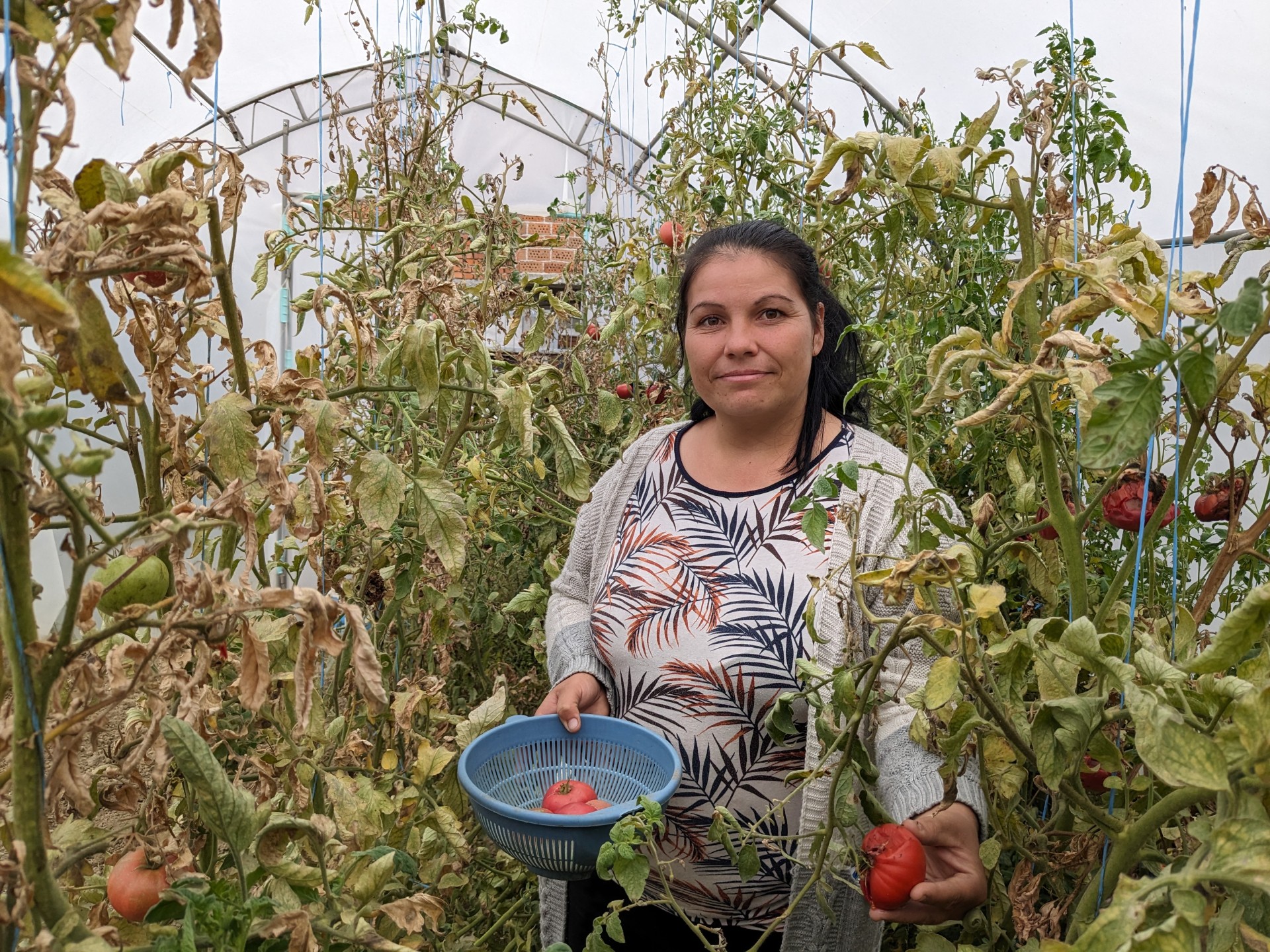 Gergana shows off some of the fruits of her labor